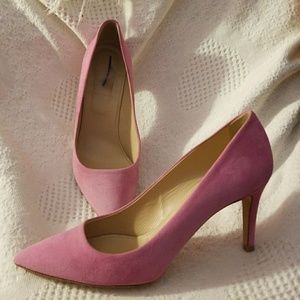 J Crew Everly pink suede classic pumps 9.5 M Italy